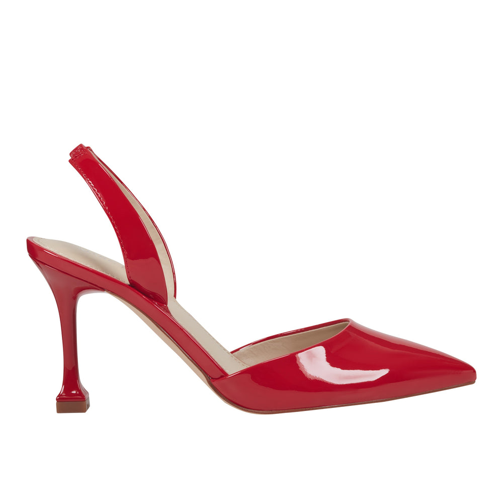 Hadya Slingback Pump - Medium Red Patent