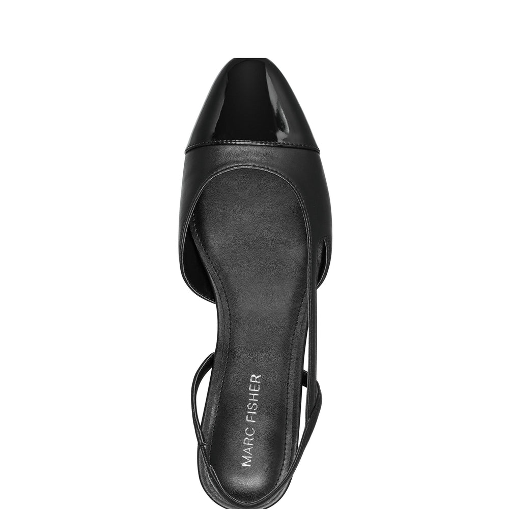 Dela Closed Toe Slingback Dress Flat - Black