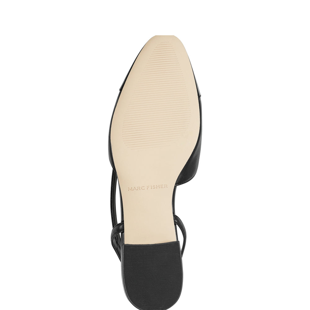 Dela Closed Toe Slingback Dress Flat - Black