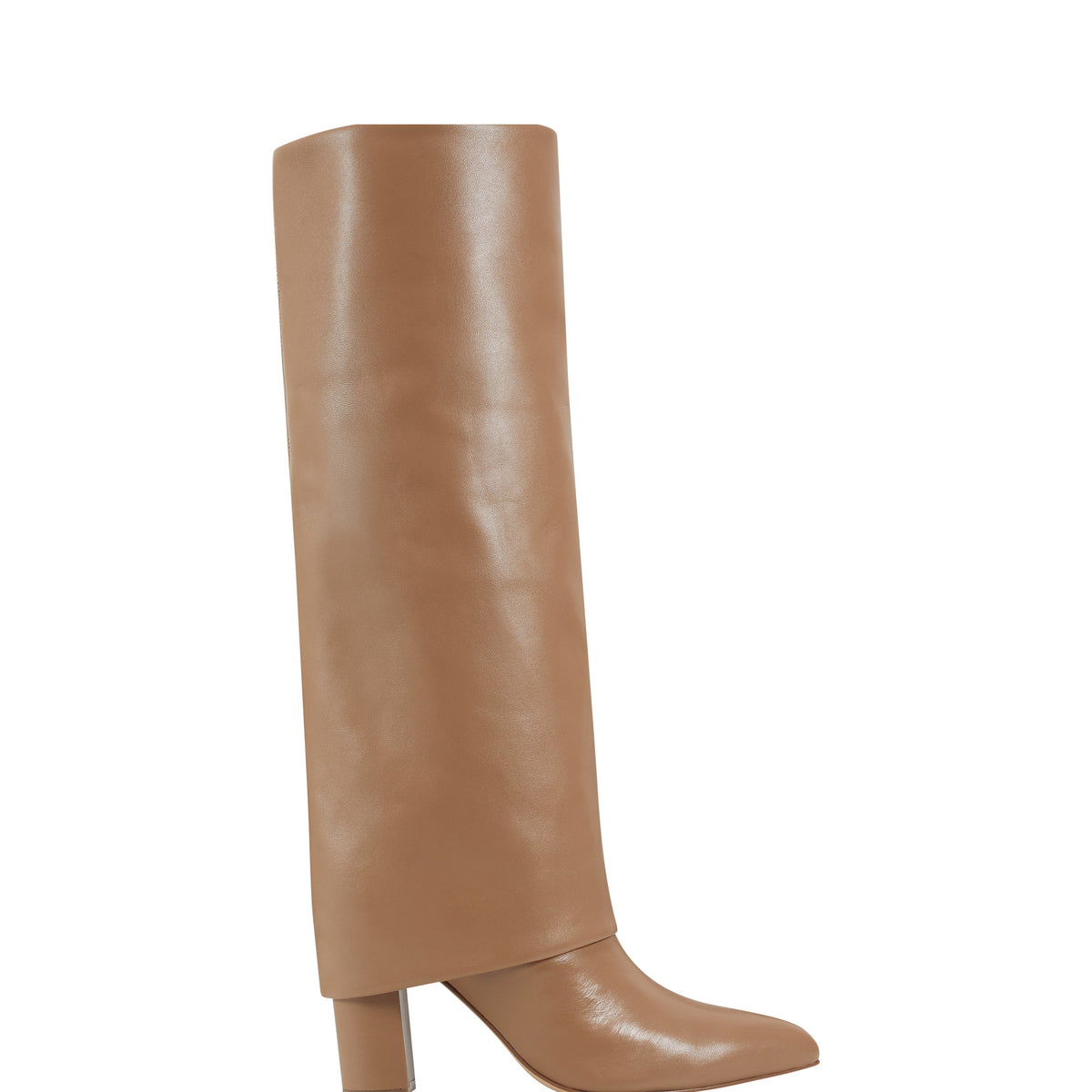 Leina Block Heel Pointy Toe Dress Boot - Tan