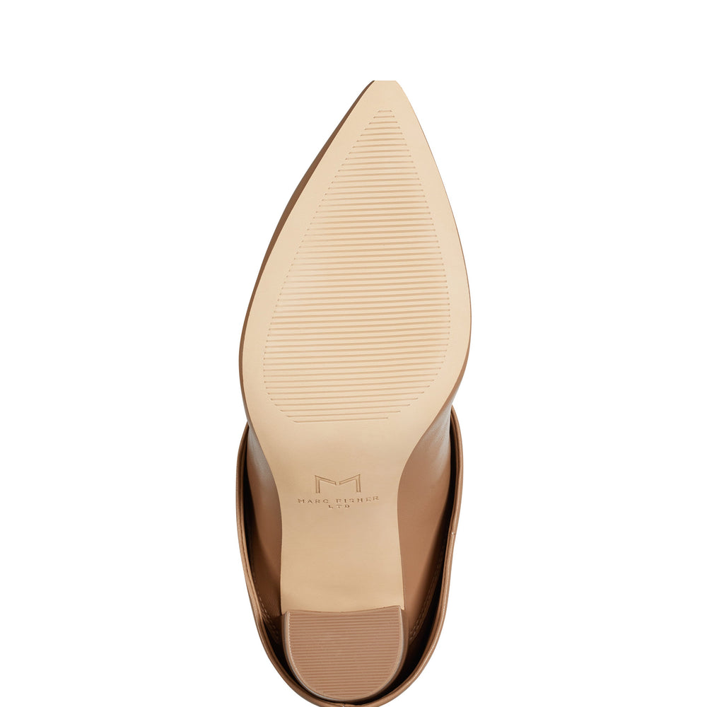Leina Block Heel Pointy Toe Dress Boot - Tan