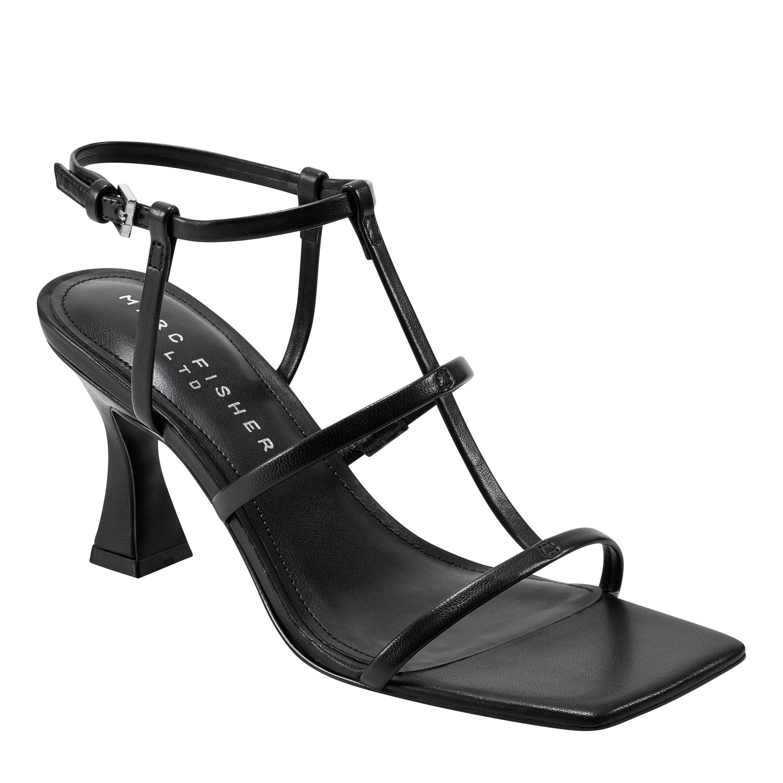 Dennie Strappy Dress Sandal - Black Leather