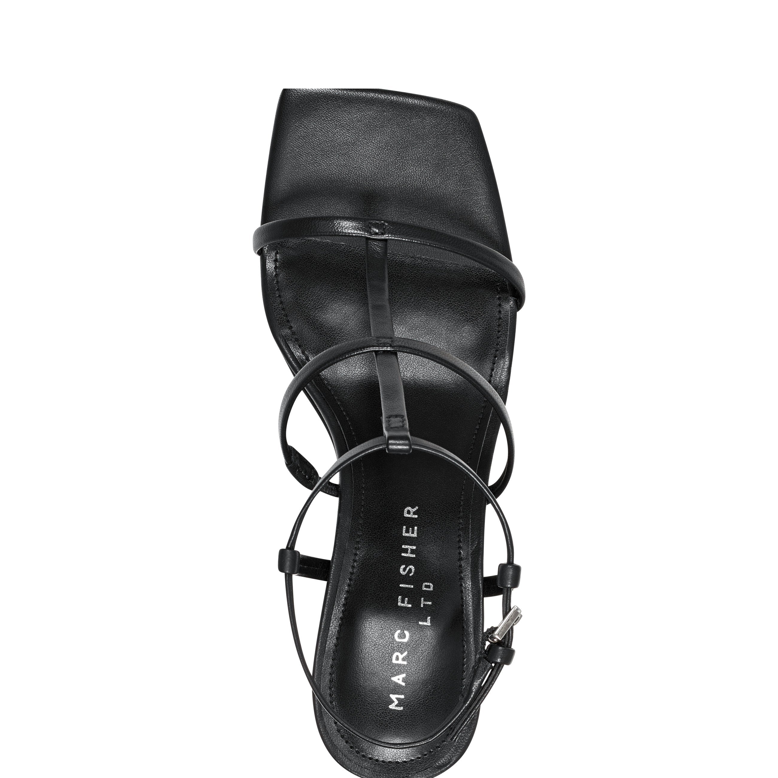 Dennie Strappy Dress Sandal - Black Leather