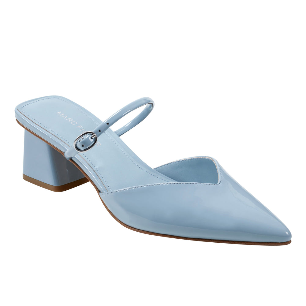 Lakey Heeled Mule - Light Blue