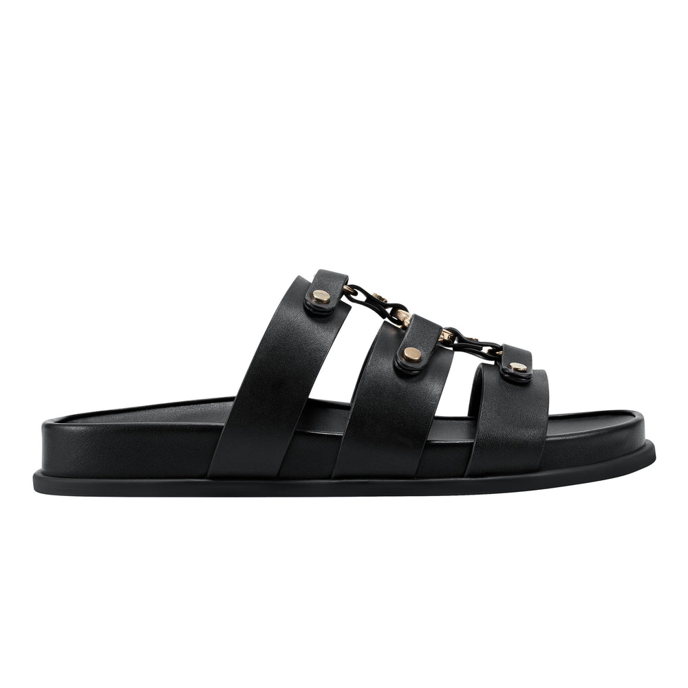Verity Flat Footbed Sandal - Black