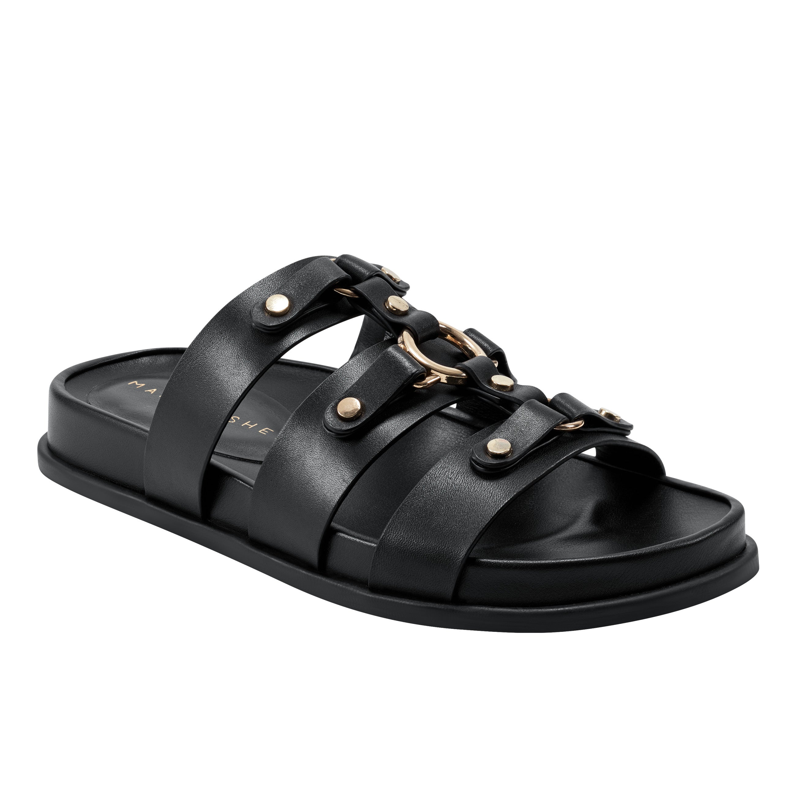 Verity Flat Footbed Sandal - Black