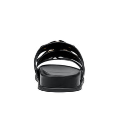 Verity Flat Footbed Sandal - Black