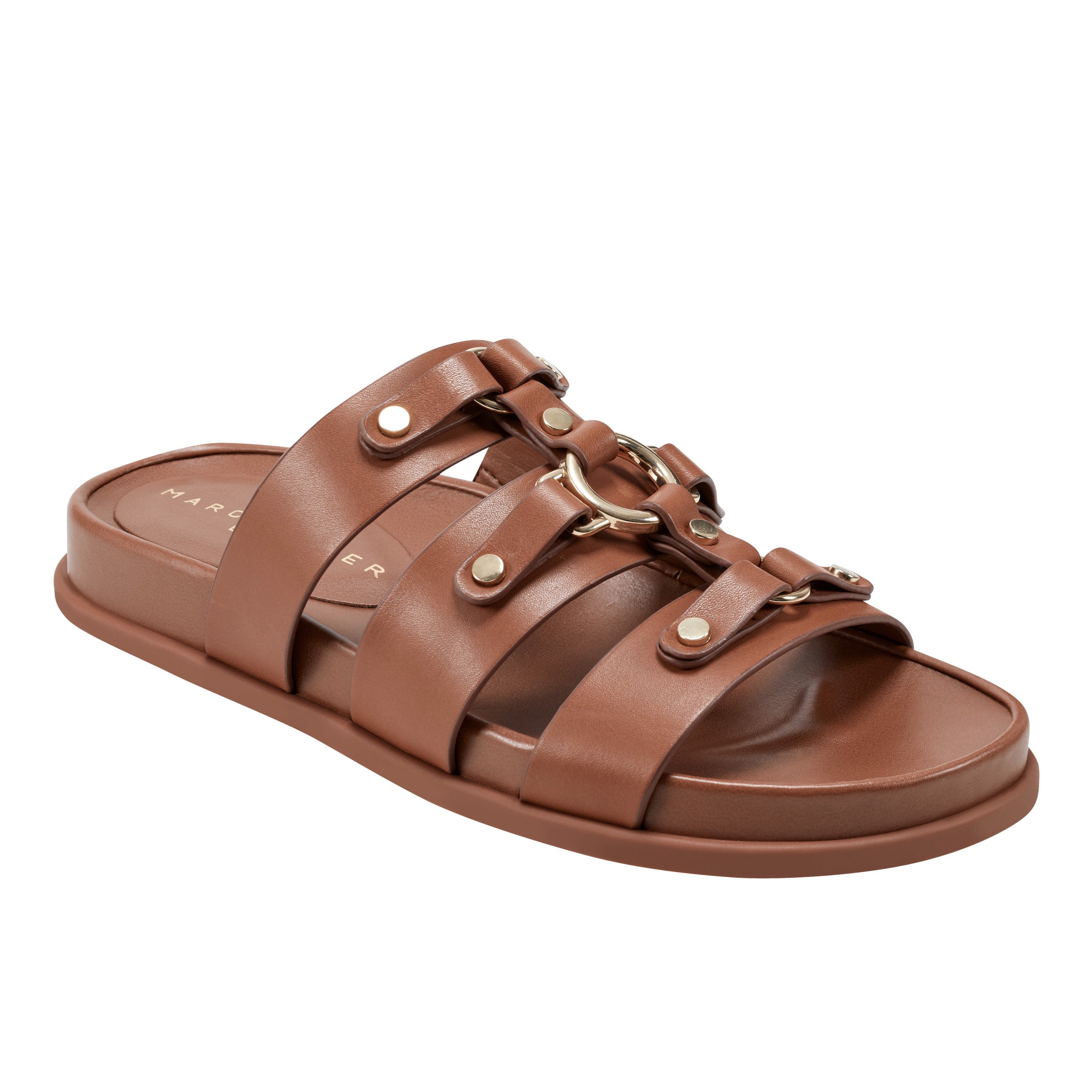 Verity Flat Footbed Sandal - Brown