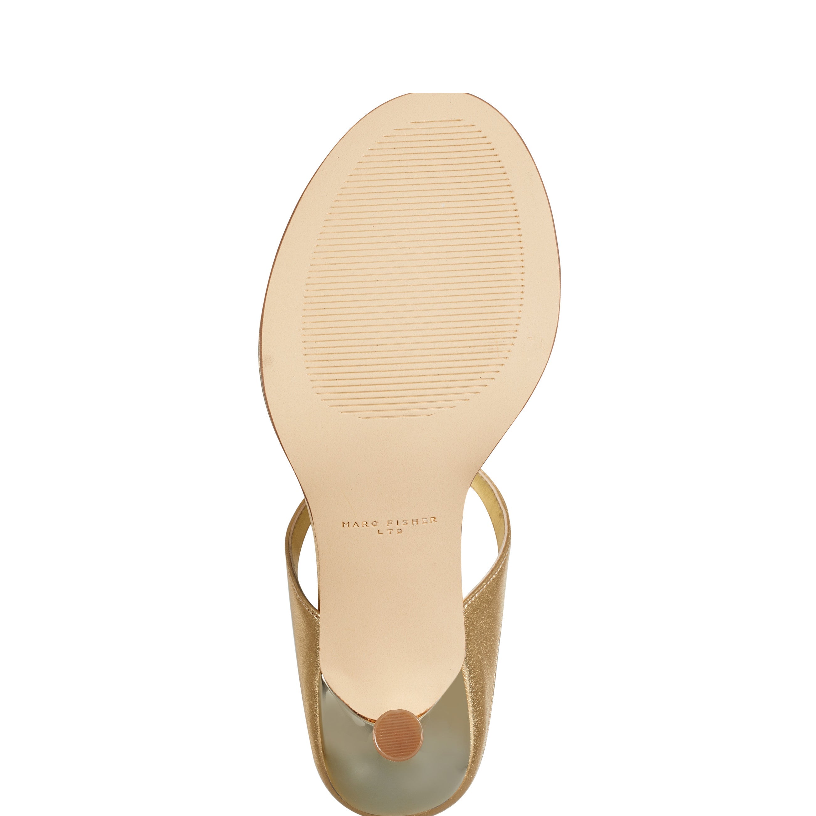 Alonde Heeled Slide Sandal - Gold Leather