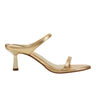 Alonde Heeled Slide Sandal - Gold Leather