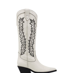 Roselle Western Boot - Chic Cream Leather