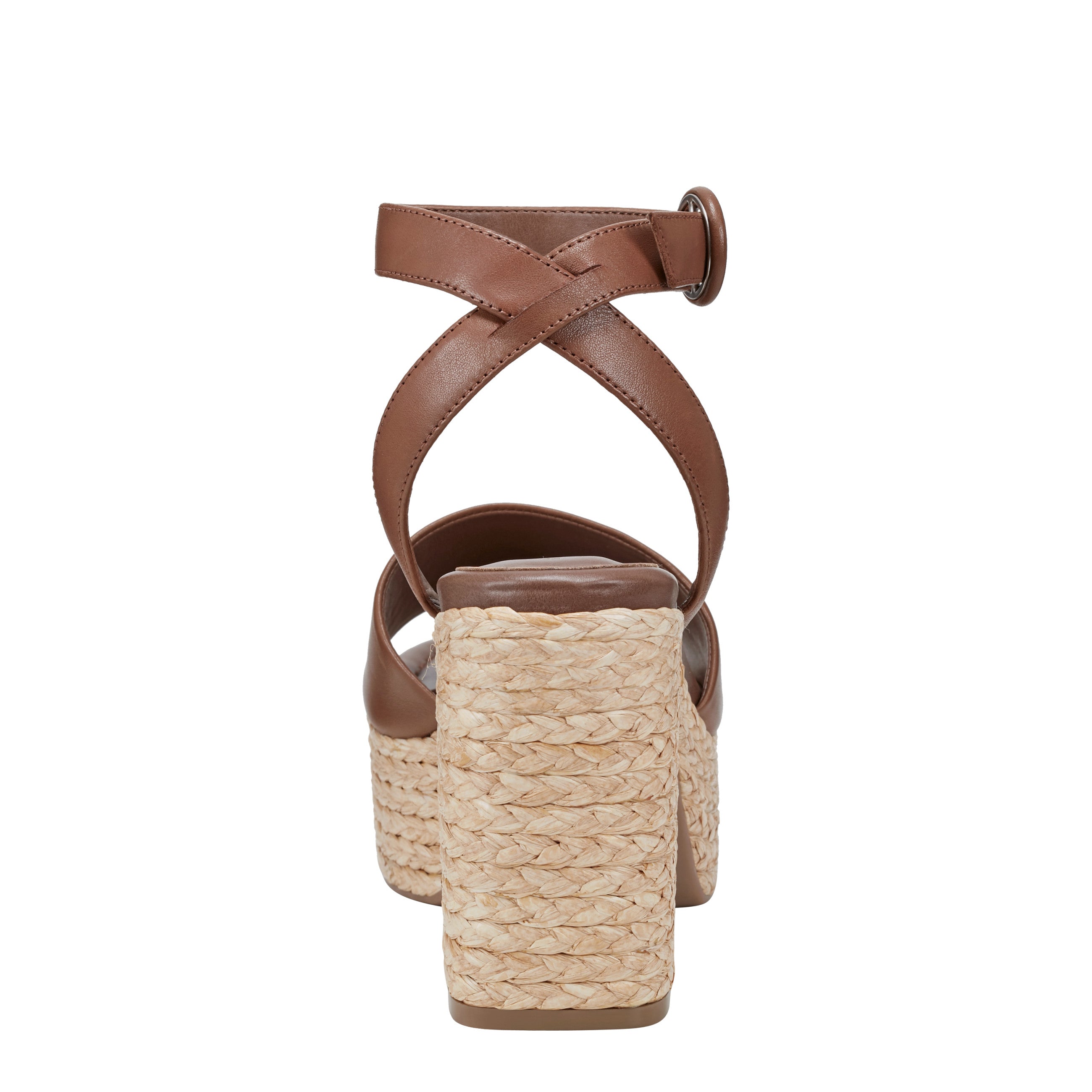 Palyca Platform Espadrille Sandal - Brown Leather
