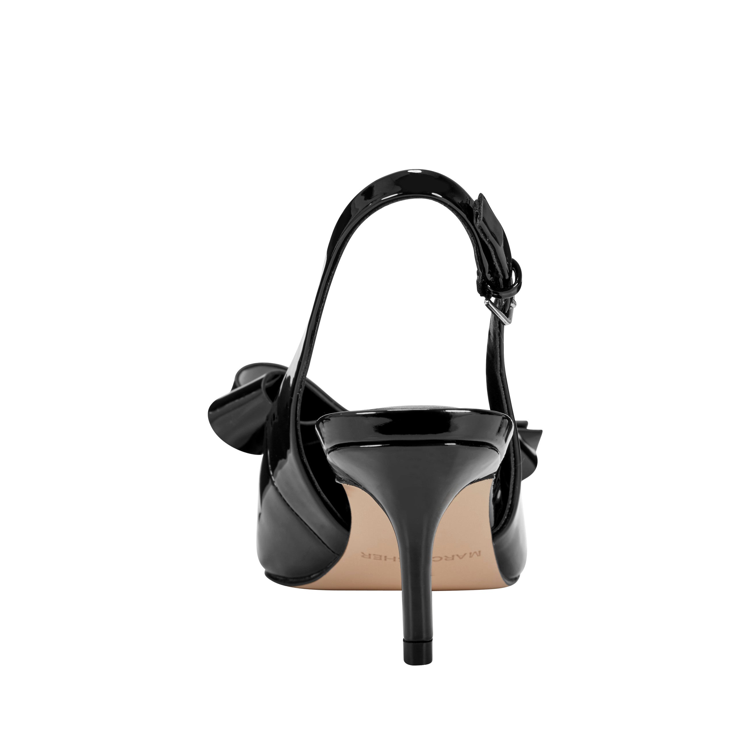 Allon Bow Slingback Pump - Black Patent