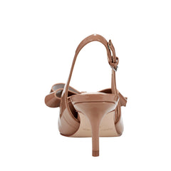 Allon Bow Slingback Pump - Light Brown Patent