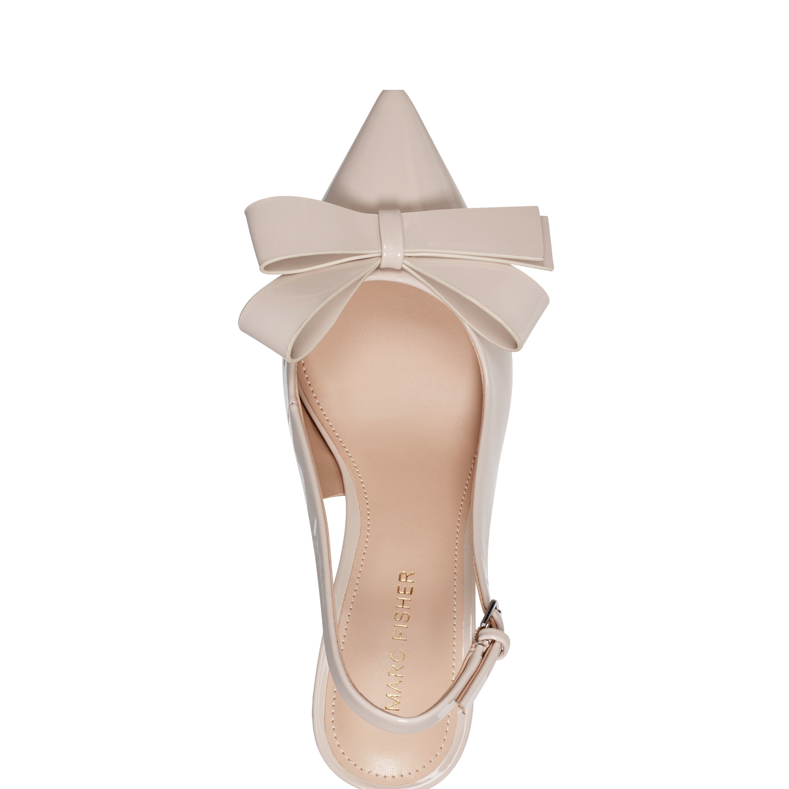 Allon Bow Slingback Pump - Light Natural Patent