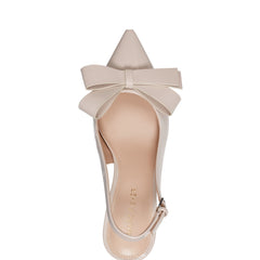 Allon Bow Slingback Pump - Light Natural Patent