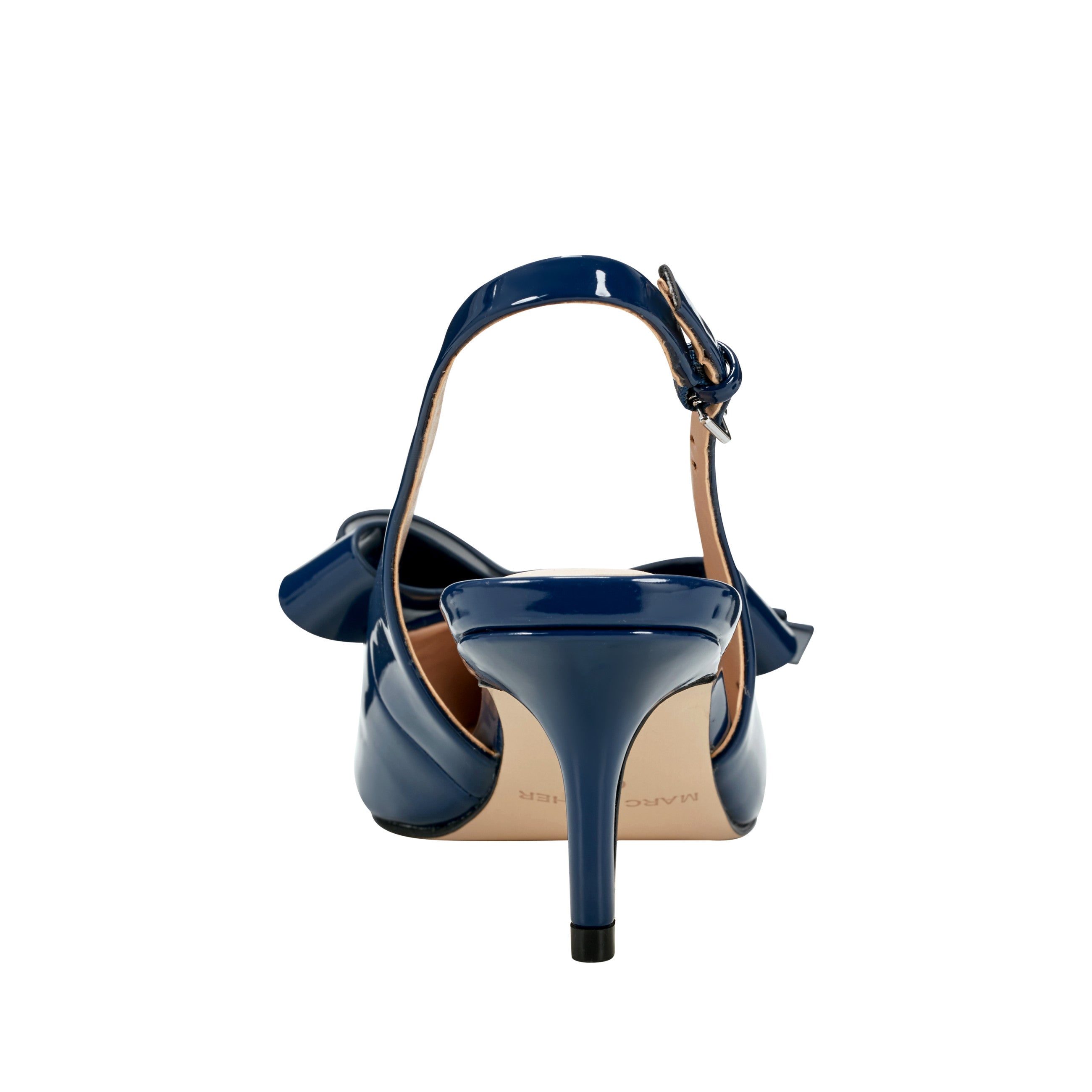 Allon Bow Slingback Pump - Navy Patent