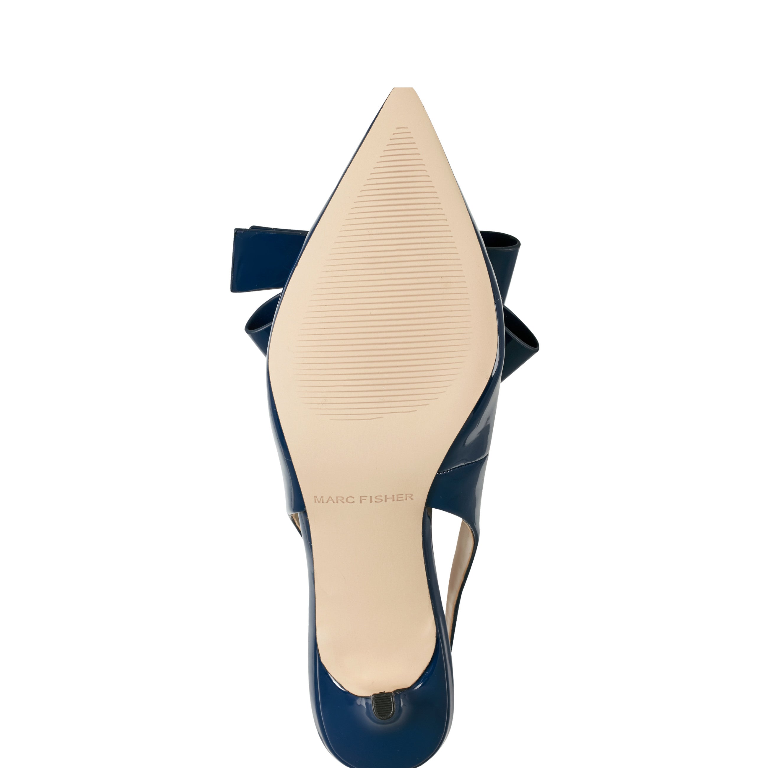 Allon Bow Slingback Pump - Navy Patent