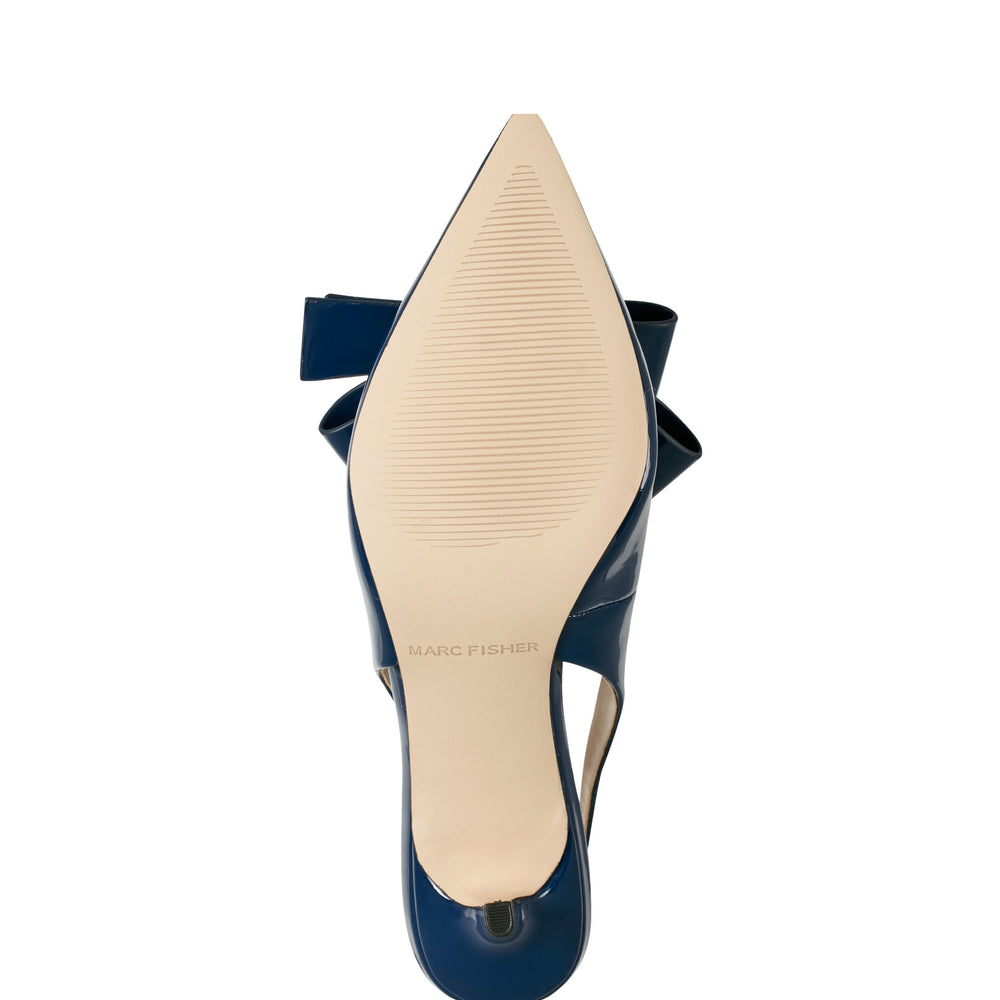 Allon Bow Slingback Pump - Navy Patent