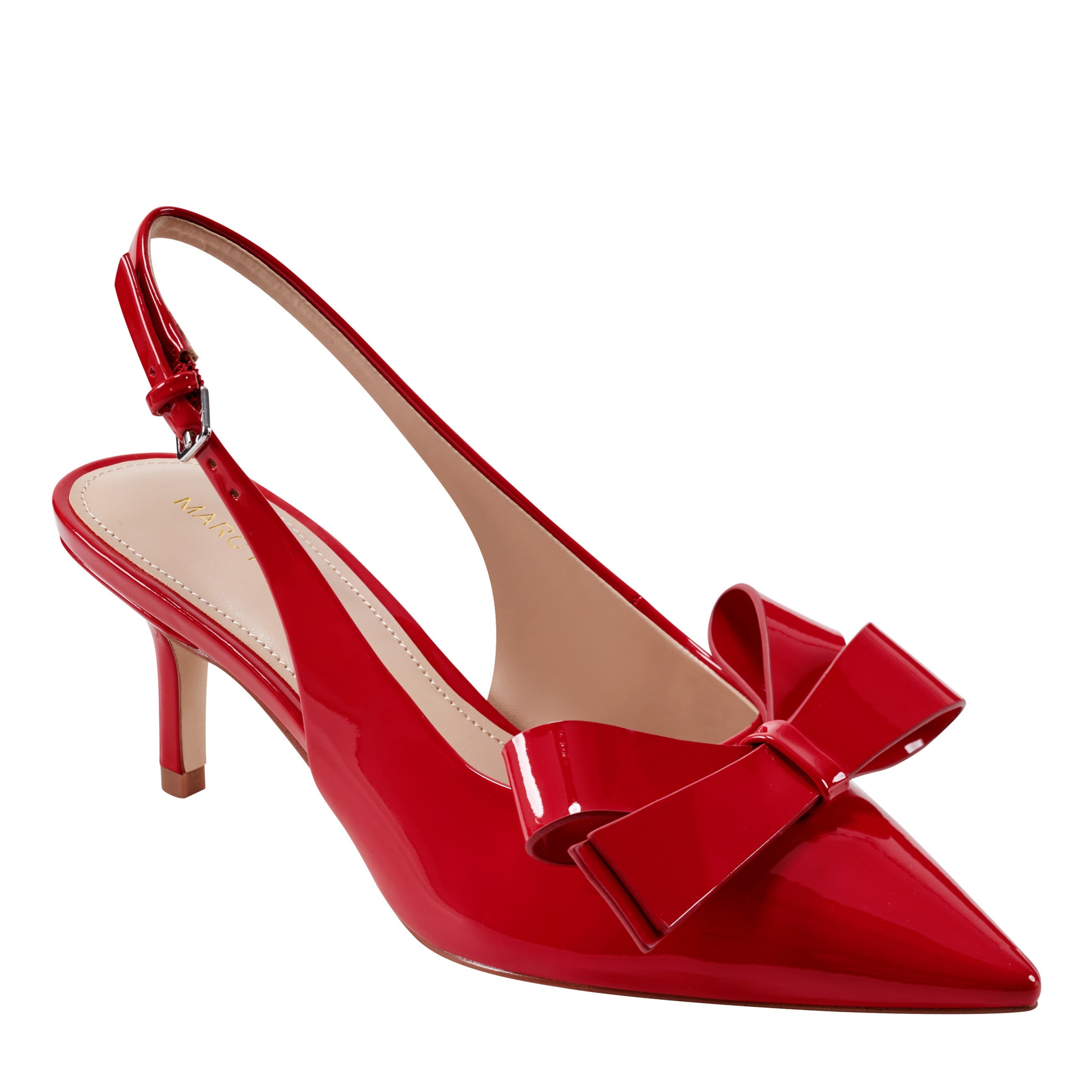 Allon Bow Slingback Pump - Red Patent