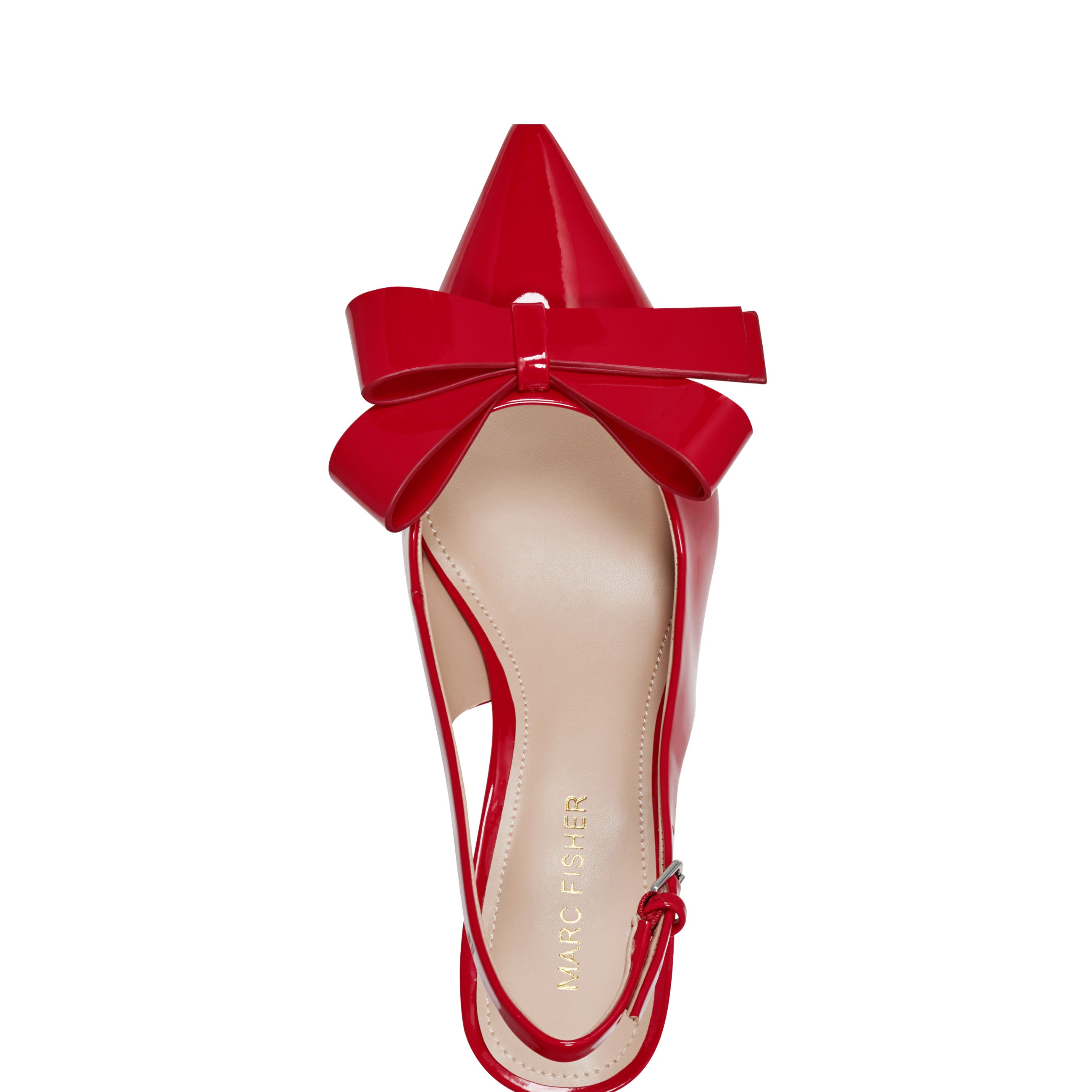 Allon Bow Slingback Pump - Red Patent