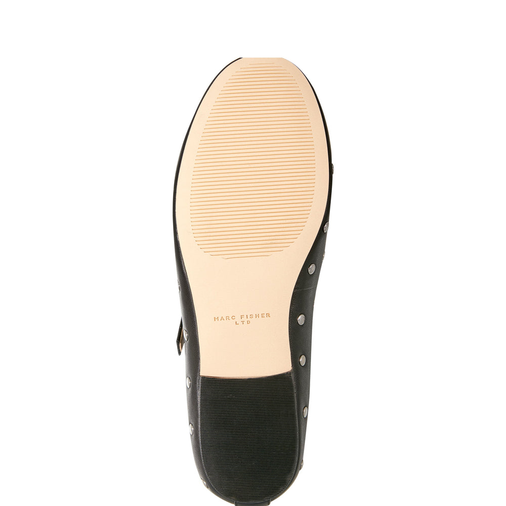 Elizza Mary Jane Ballet Flat - Black Leather
