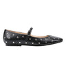 Elizza Mary Jane Ballet Flat - Black Leather