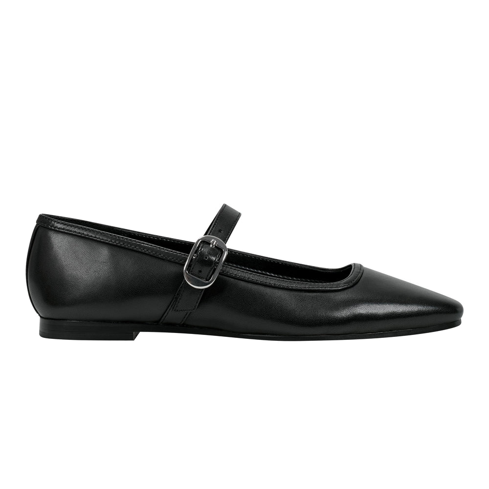 Garissa Mary Jane Ballet Flat - Black Leather