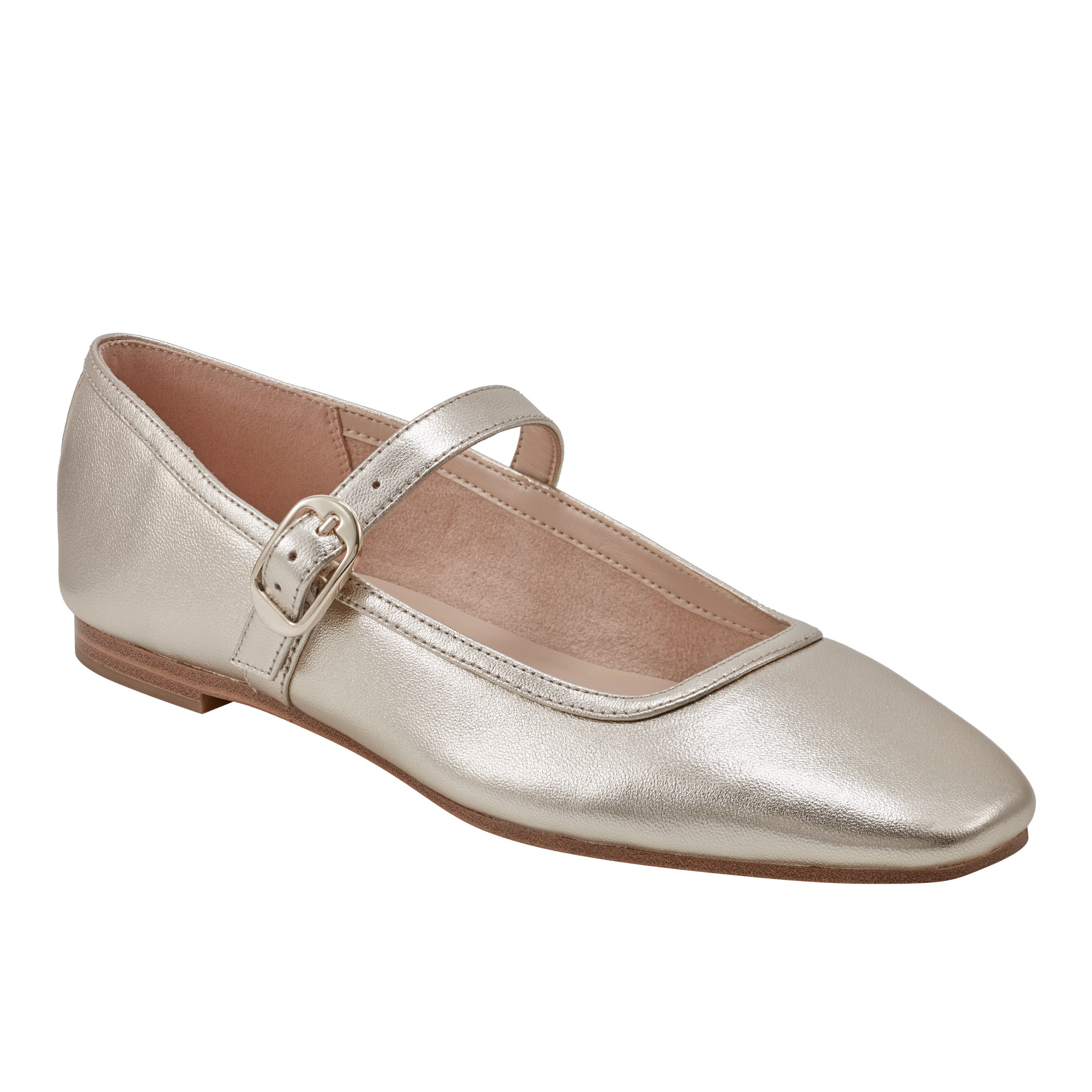Garissa Mary Jane Ballet Flat - Platino Leather