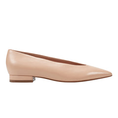 Gunner Pointed Toe Flat - Natural Leather