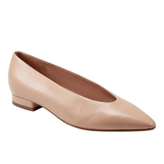 Gunner Pointed Toe Flat - Natural Leather