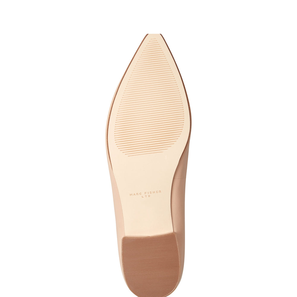 Gunner Pointed Toe Flat - Natural Leather
