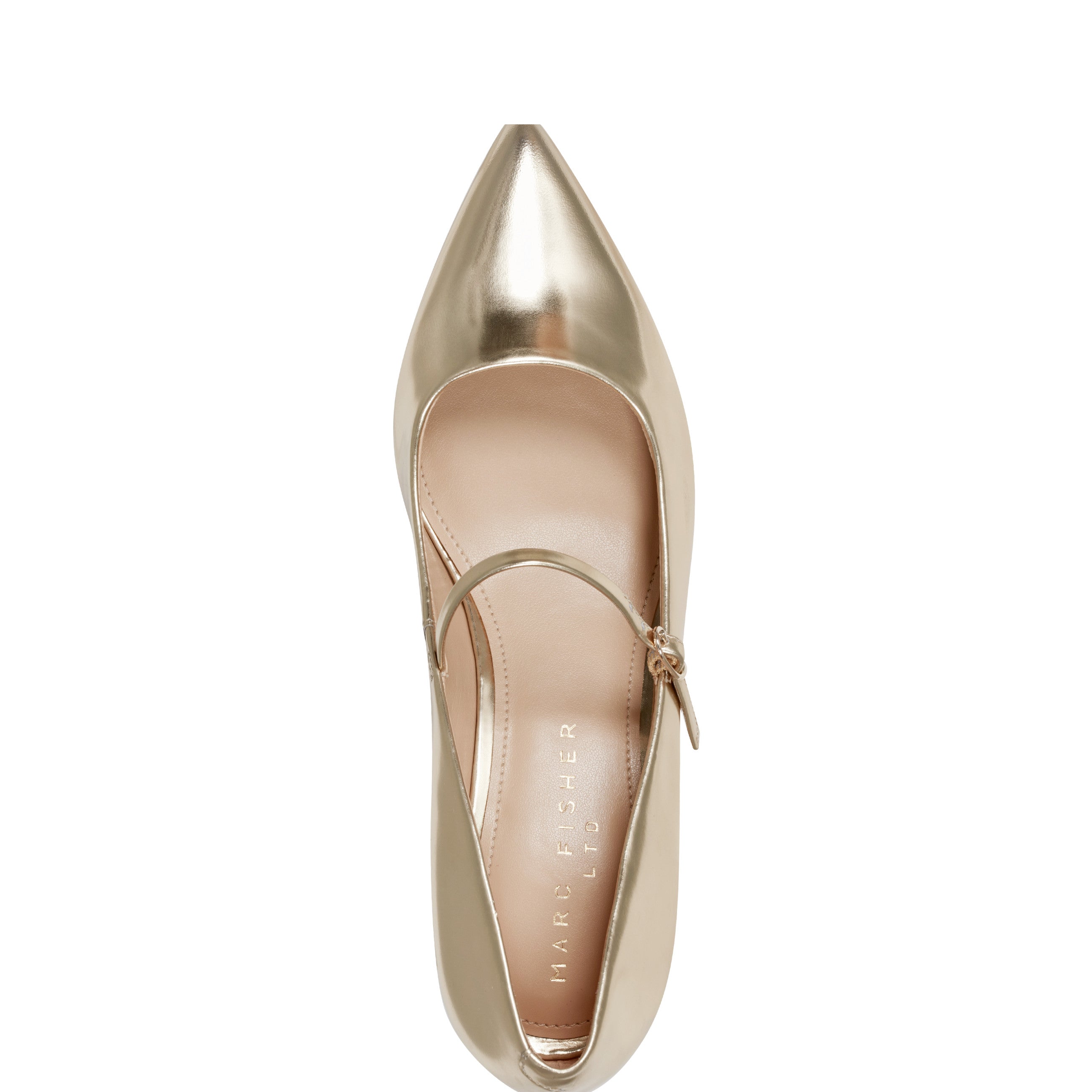 Luccie Mary Jane Pump - Gold Leather