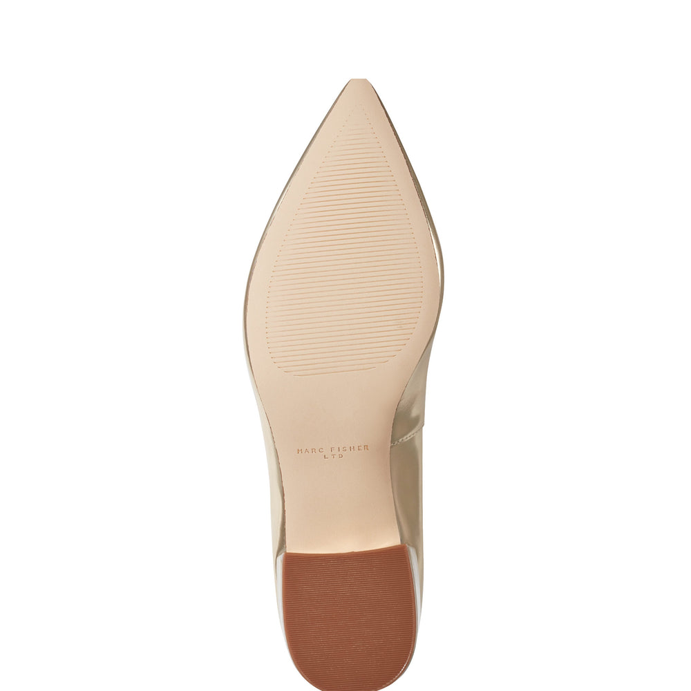 Luccie Mary Jane Pump - Gold Leather