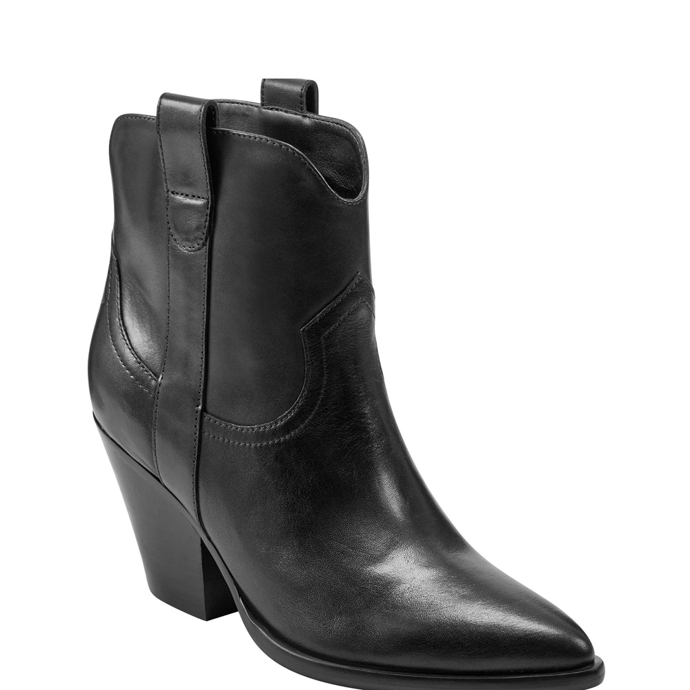 Marlie Western Bootie - Black Leather