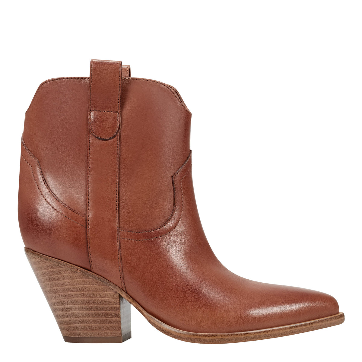 Marlie Western Bootie - Natural Leather
