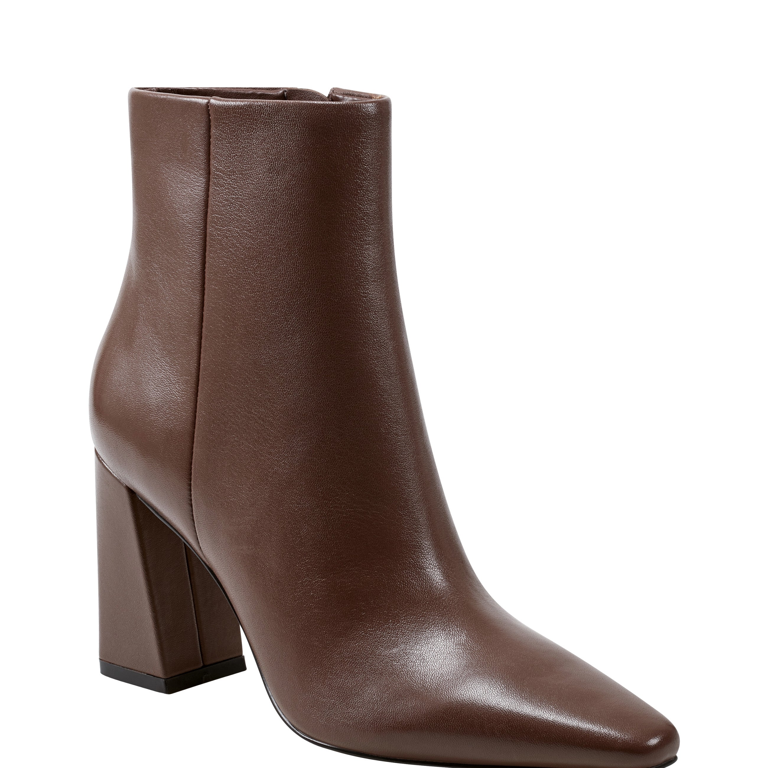Yanara Heeled Bootie - Dark Brown Leather