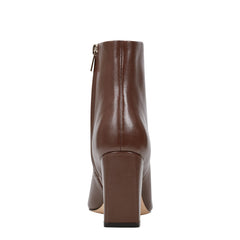 Yanara Heeled Bootie - Dark Brown Leather