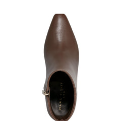 Yanara Heeled Bootie - Dark Brown Leather