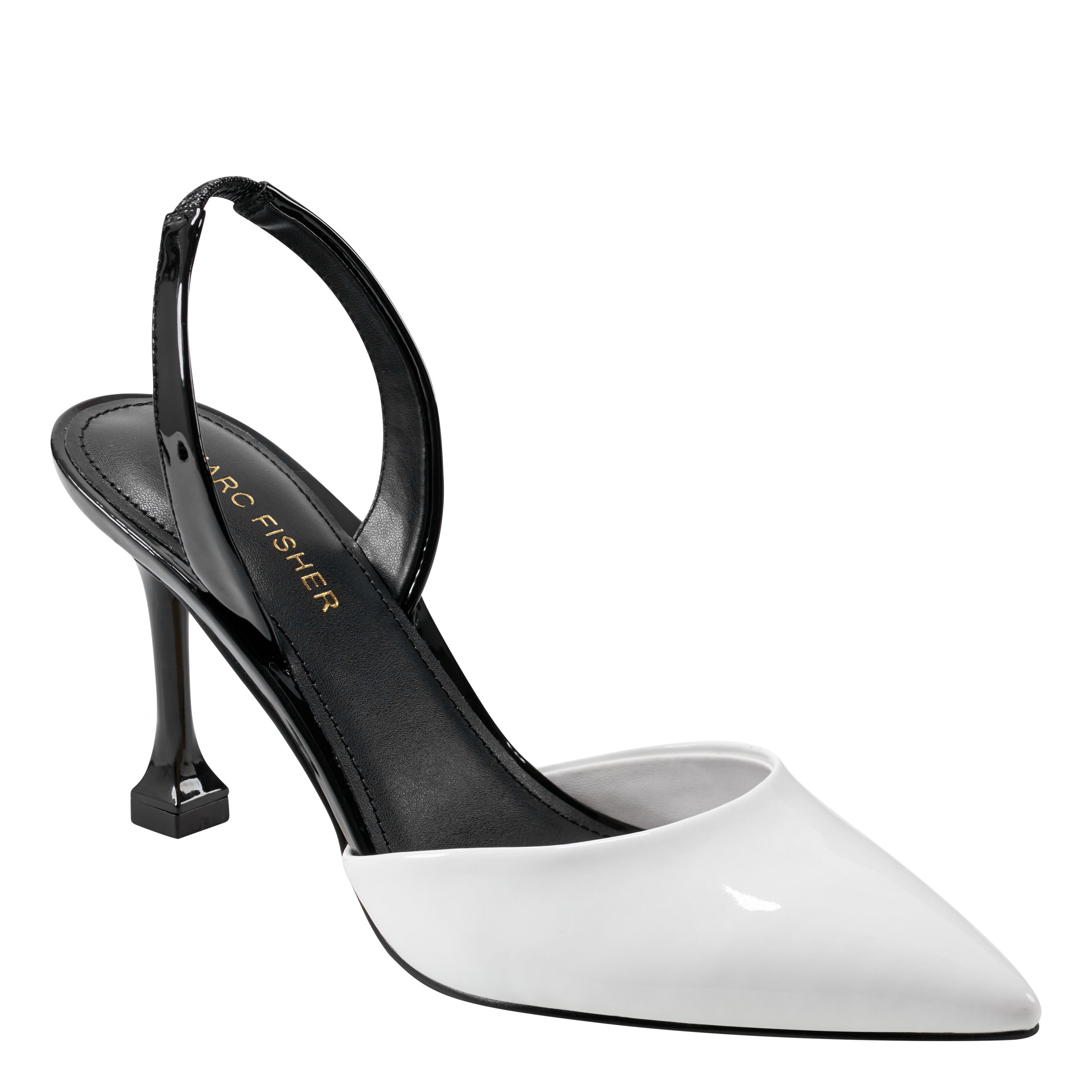 Hadya Slingback Pump - White/Black