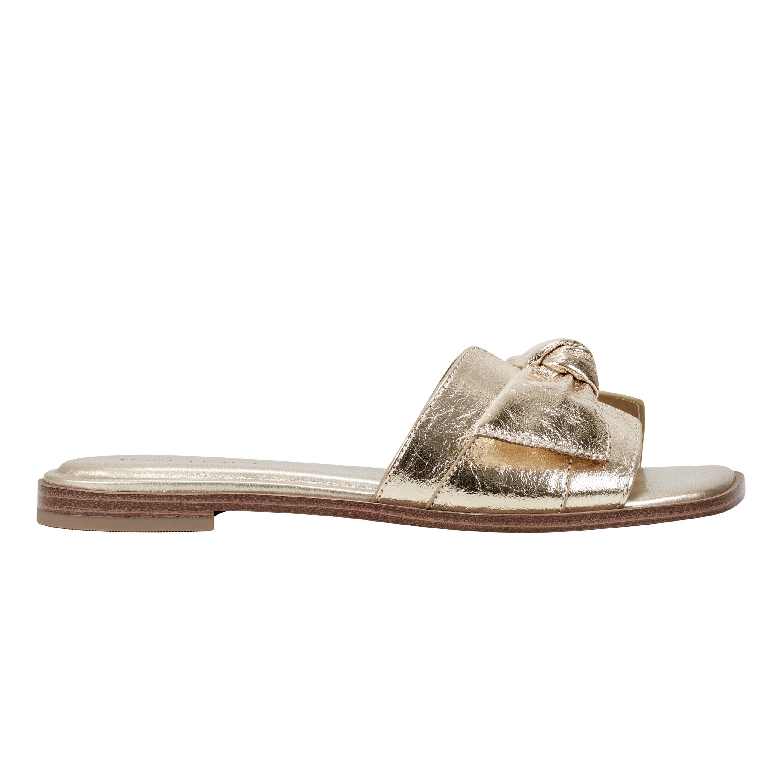Finey Flat Bow Sandal - Gold