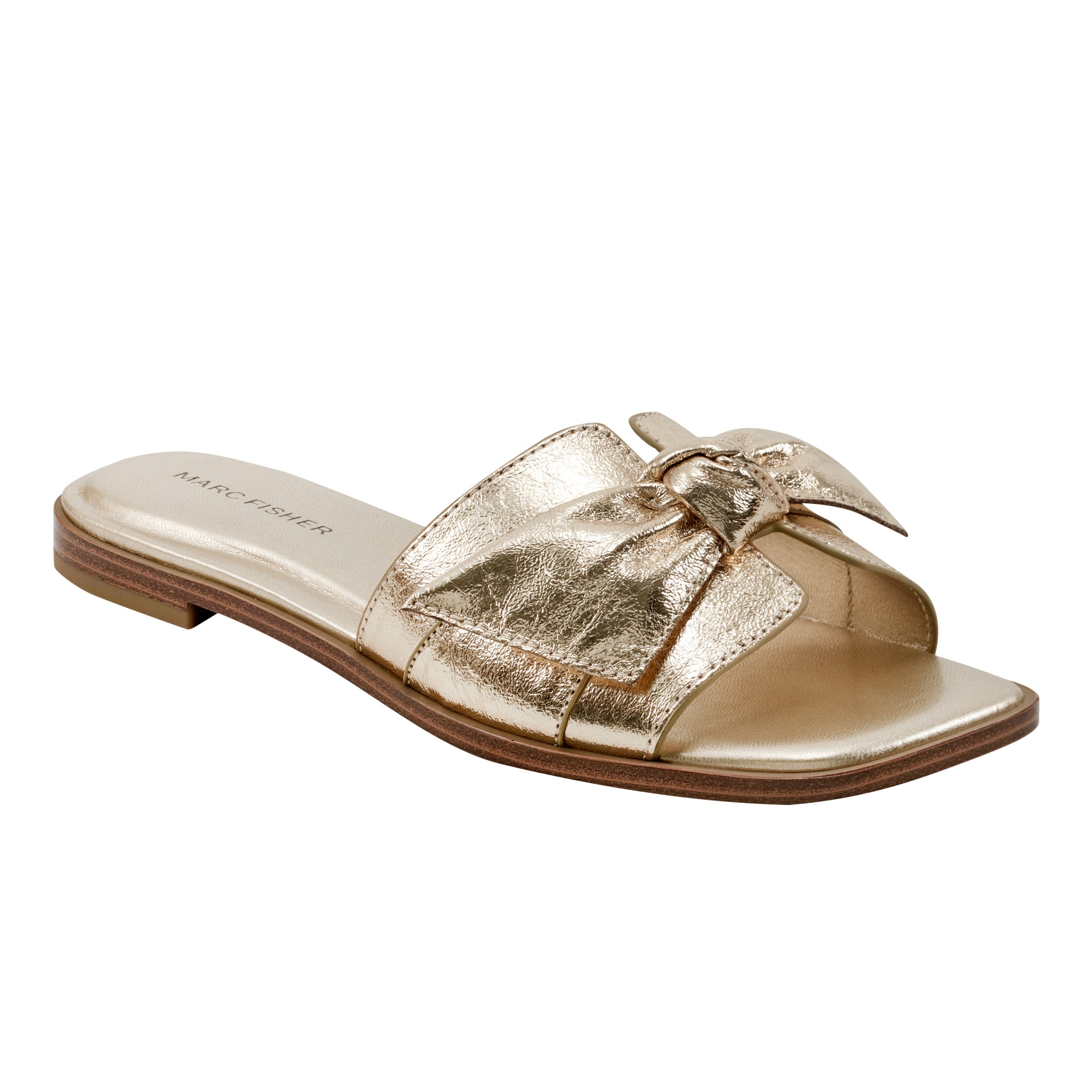 Finey Flat Bow Sandal - Gold