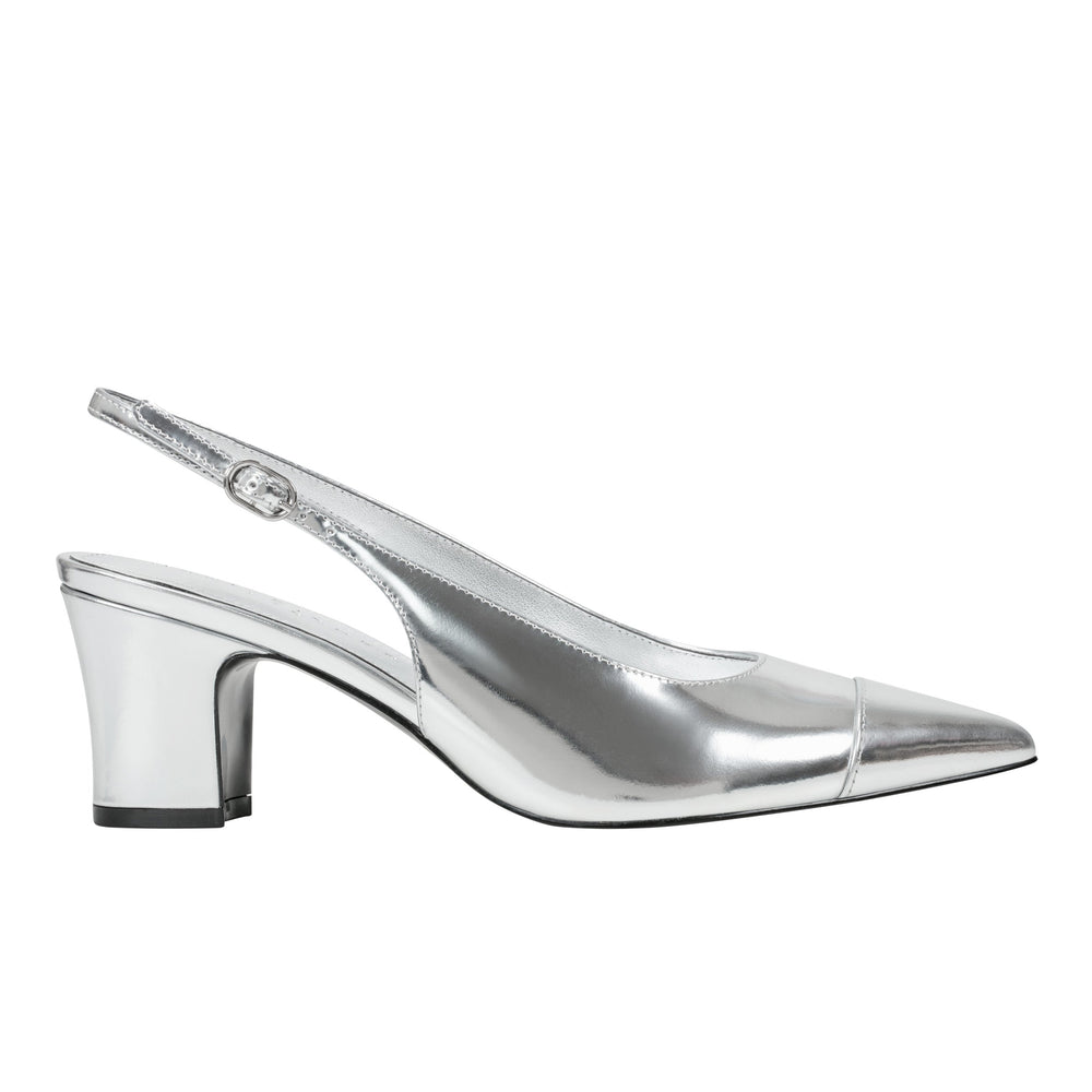 Blakeley Slingback Pump - Silver Leather