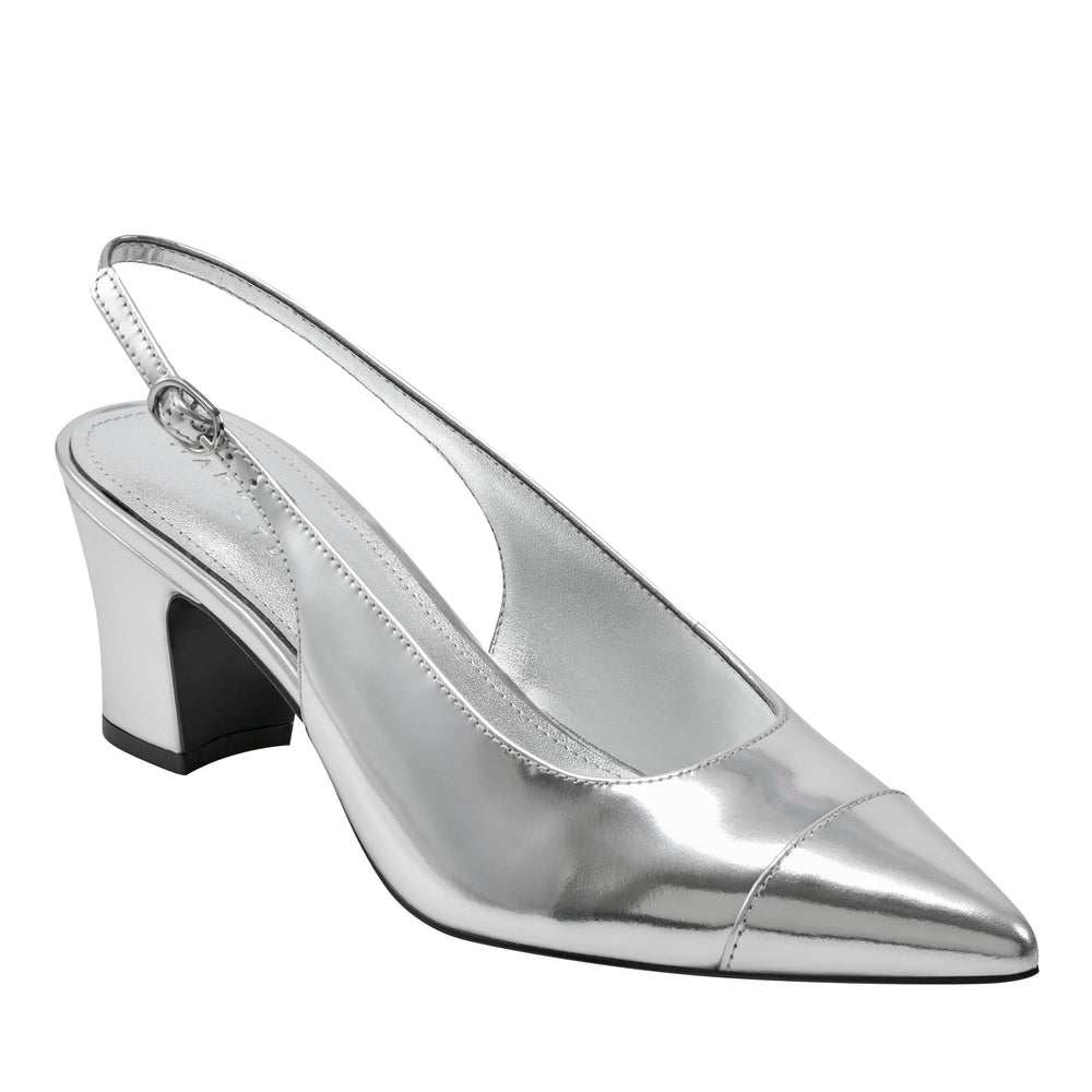 Blakeley Slingback Pump - Silver Leather
