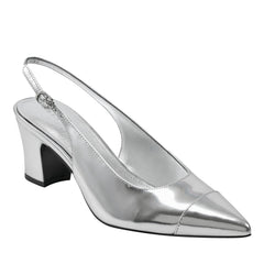 Blakeley Slingback Pump - Silver Leather