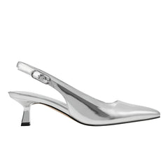 Kory Slingback Pump - Silver Leather