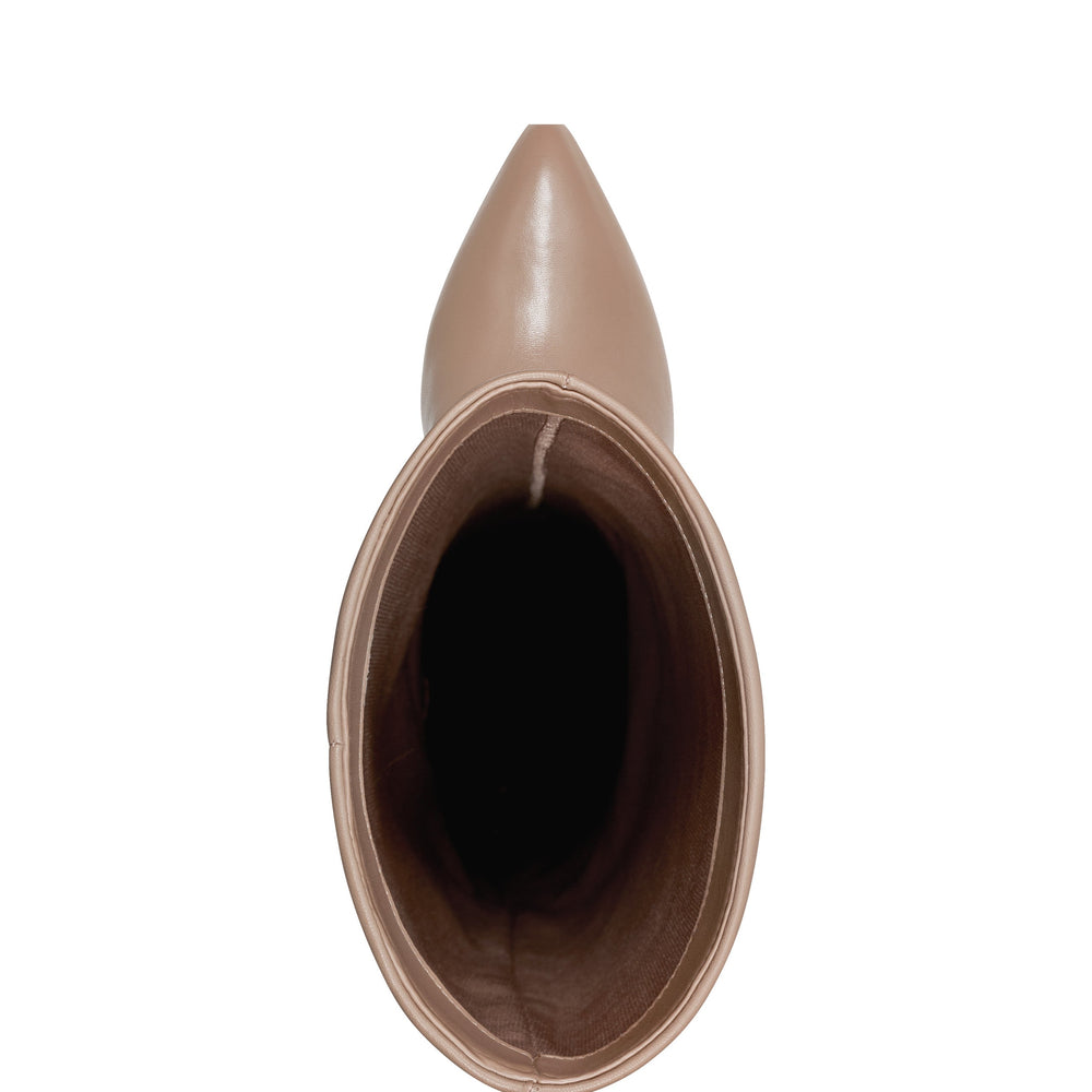 Lalita Foldover Dress Boot - Light Natural Leather