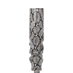 Lalita Foldover Dress Boot - Snake Print