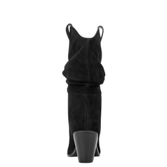 Myleea Slouchy Boot - Black Suede