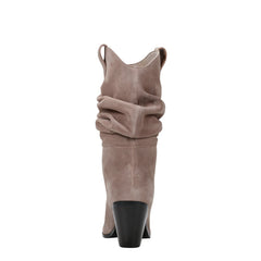 Myleea Slouchy Boot - Natural Suede